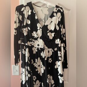Ava and Viv Black and White A-line Dress NWT